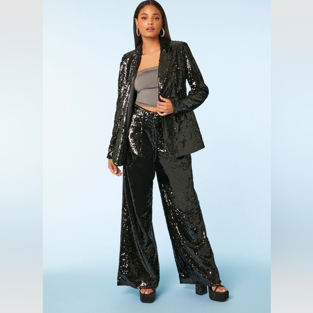 NWT FOREVER 21 sequined blazer and pant set